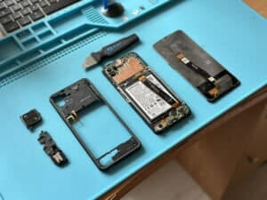 samsung, galaxy, A22, réparation, bleu, noir